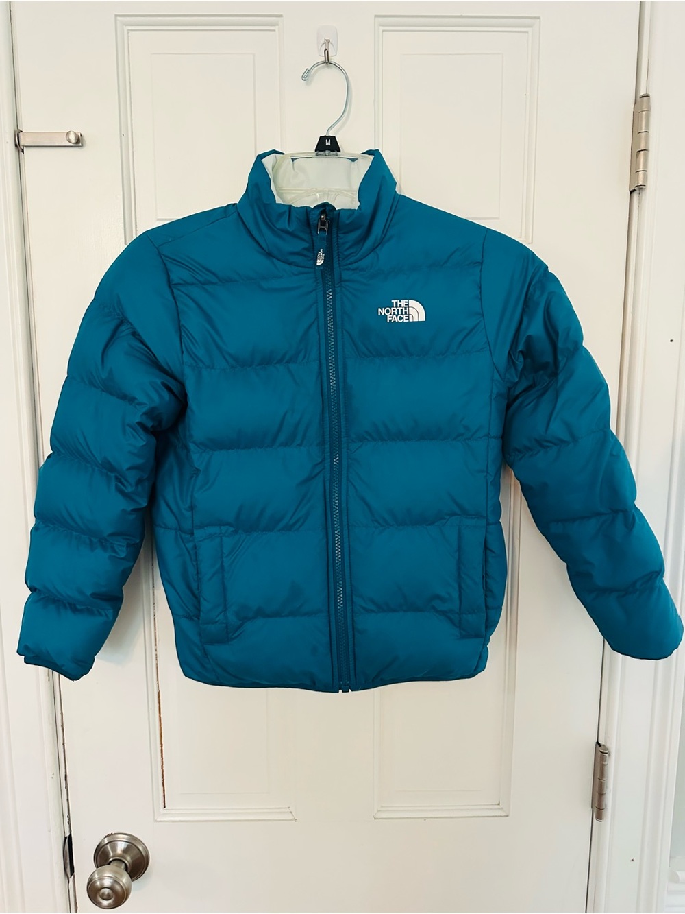 The North Face Reversible Andes Down Jacket Kids Teal Sz 7/8